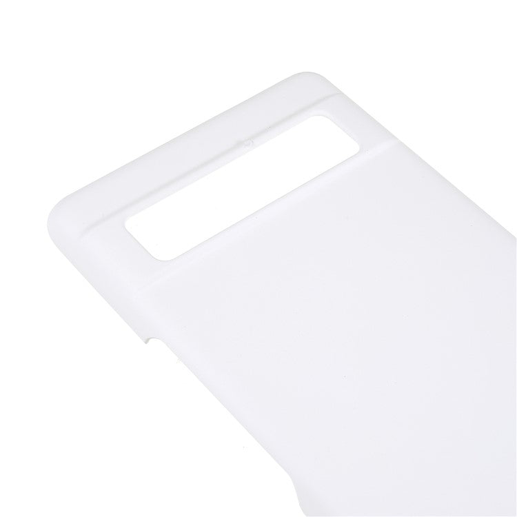 Slim Hard Plastic Phone Cover for Google Pixel 7a, Rubberized Glossy Anti-Scratch Phone Case - White