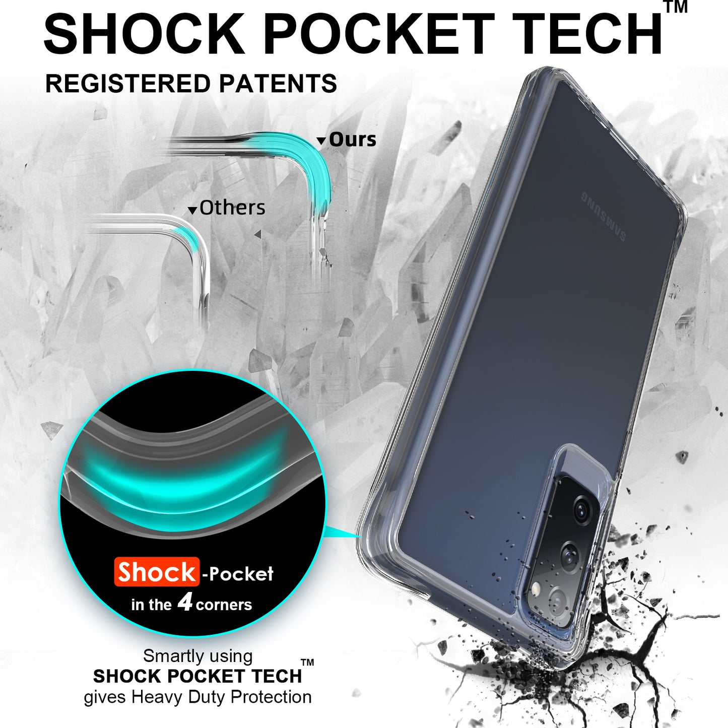 For Samsung Galaxy S20 FE 5G / S20 FE / S20 FE 2022 / S20 Lite Transparent Phone Case Soft TPU Bumper Hard PC Back Protective Cover