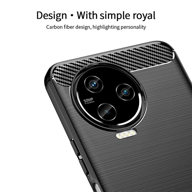 MOFI JK TPU Series-1 Slim Phone Case for Infinix Note 12 Pro 4G / Note 12 (2023) 4G Carbon Fiber Brushed TPU Phone Back Cover - Red