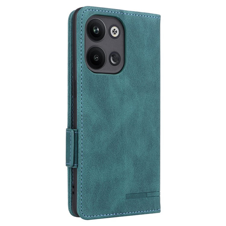 Scratch Proof Phone Cover for Oppo Reno9 5G / Reno9 Pro 5G, Hardware Decor Dual Magnetic Clasp Wallet Hands-free Stand PU Leather Phone Case - Blue