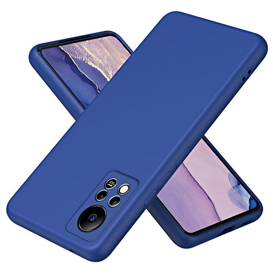 Anti-Drop Phone Case For Infinix Hot 11s NFC 4G, Rubberized 2.2mm Thickness Fiber Lining Cushion Protective TPU Phone Cover - Sapphire