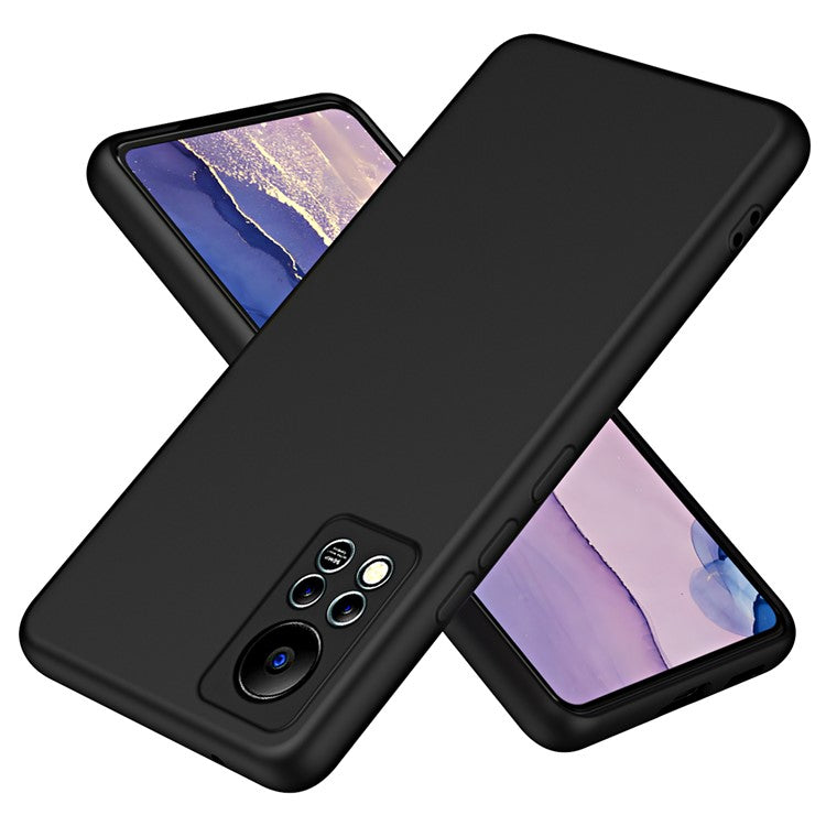 Anti-Drop Phone Case For Infinix Hot 11s NFC 4G, Rubberized 2.2mm Thickness Fiber Lining Cushion Protective TPU Phone Cover - Black