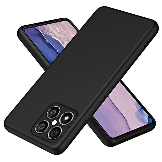 For Honor X8 4G / X30i 2.2mm Thickness Shockproof Cover Fiber Lining Rubberized Soft TPU Anti-scratch Phone Case - Black