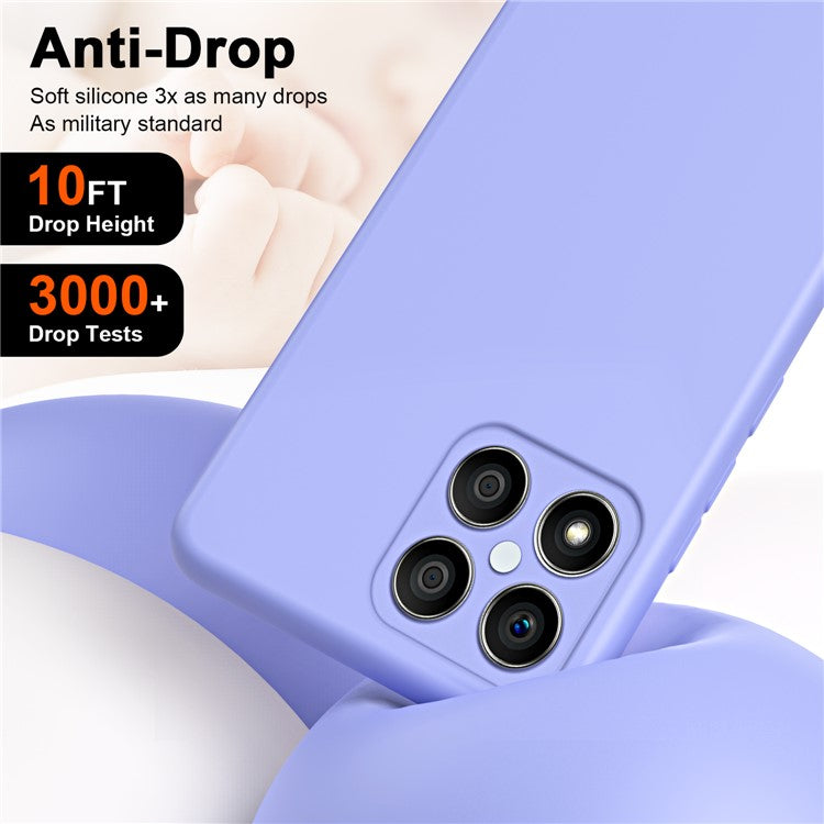 For Honor X8 4G / X30i 2.2mm Thickness Shockproof Cover Fiber Lining Rubberized Soft TPU Anti-scratch Phone Case - Blue