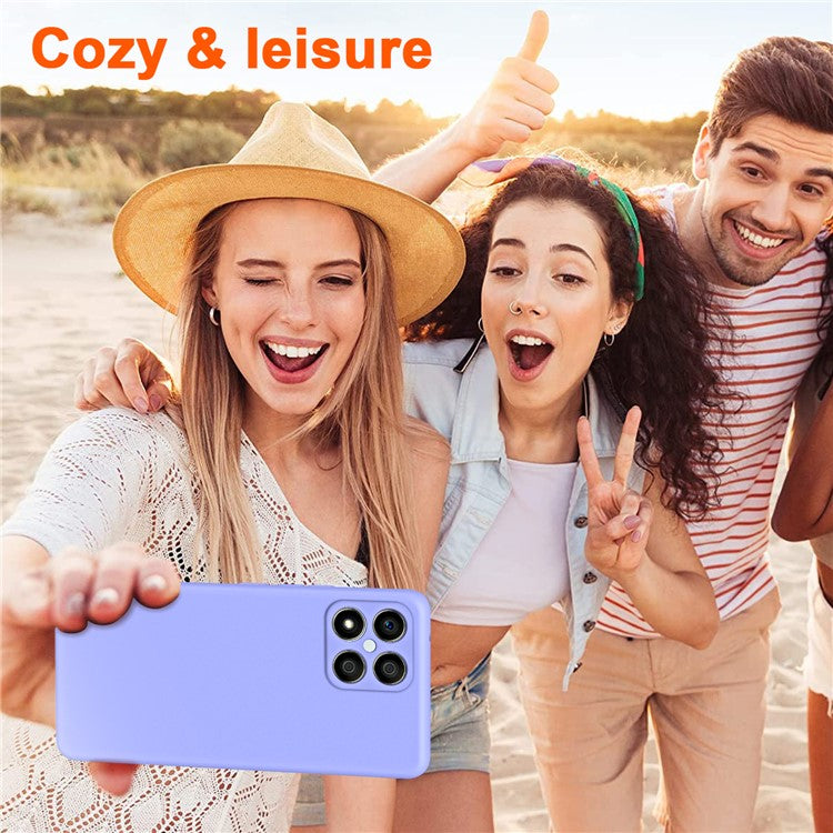 For Honor X8 4G / X30i 2.2mm Thickness Shockproof Cover Fiber Lining Rubberized Soft TPU Anti-scratch Phone Case - Blue