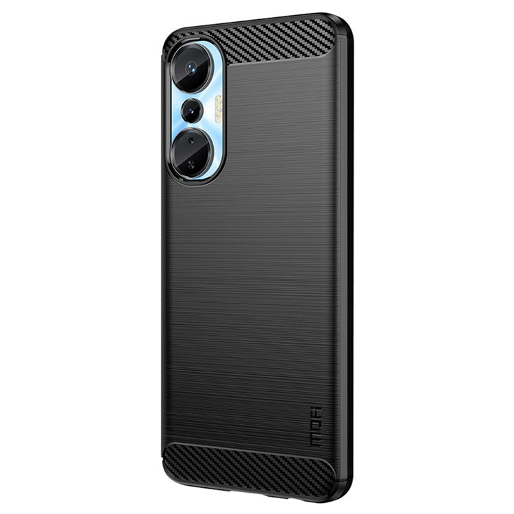 MOFI JK TPU Series-1 for Infinix Hot 20S 4G / x6827  Smartphone Case Carbon Fiber Brushed TPU Phone Back Cover - Black