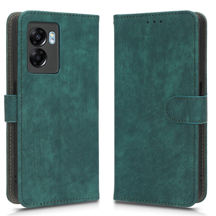 For Oppo A57 (2022) 5G / A77 5G / K10 5G / Realme V23 5G / Q5i / Narzo 50 5G / OnePlus Nord N300 5G RFID Blocking PU Leather Phone Case Magnetic Cover with Wallet Stand - Green