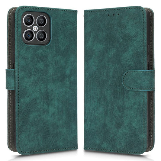 For Honor X8 4G / X30i RFID Blocking Anti-scratch Phone Case Magnetic PU Leather Flip Smartphone Cover with Wallet Stand - Green
