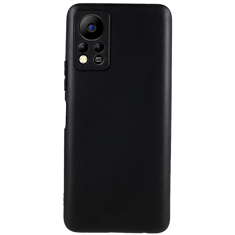 For Infinix Hot 11s NFC 4G Soft TPU Phone Case Matte Anti-Fingerprint Protective Cover - Black