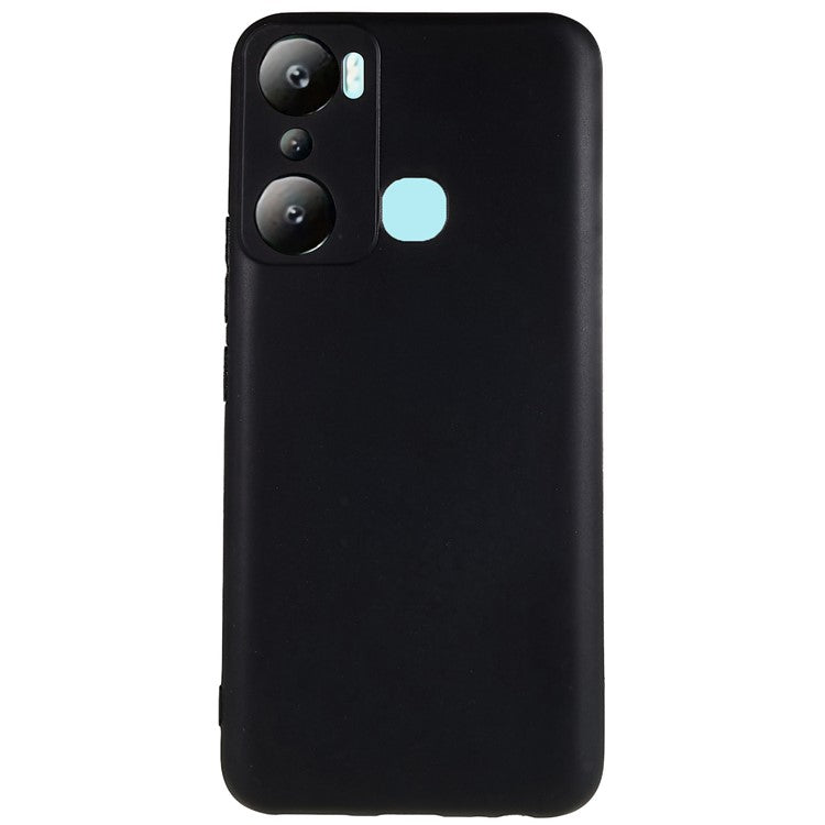 For Infinix Hot 20i 4G Anti-Fingerprint Matte Flexible Black Cell Phone Cover TPU Case Anti-Scratch Protective Shell