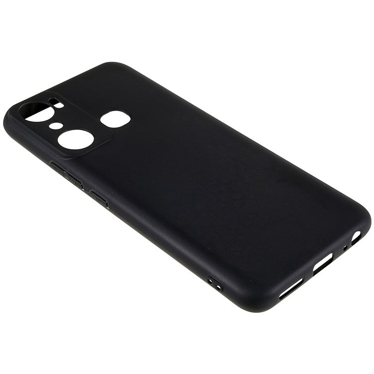 For Infinix Hot 20i 4G Anti-Fingerprint Matte Flexible Black Cell Phone Cover TPU Case Anti-Scratch Protective Shell