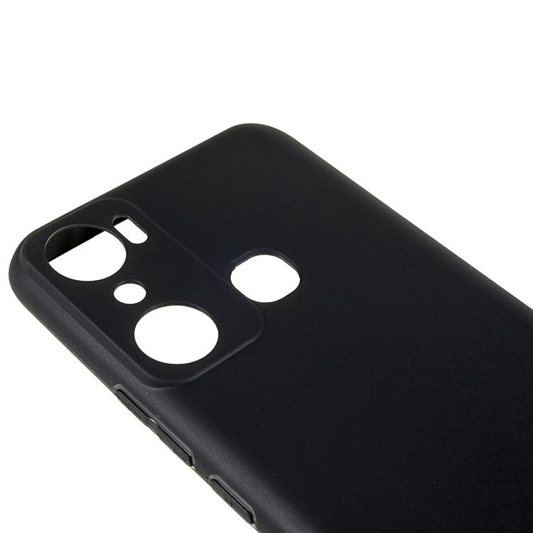 For Infinix Hot 20i 4G Anti-Fingerprint Matte Flexible Black Cell Phone Cover TPU Case Anti-Scratch Protective Shell