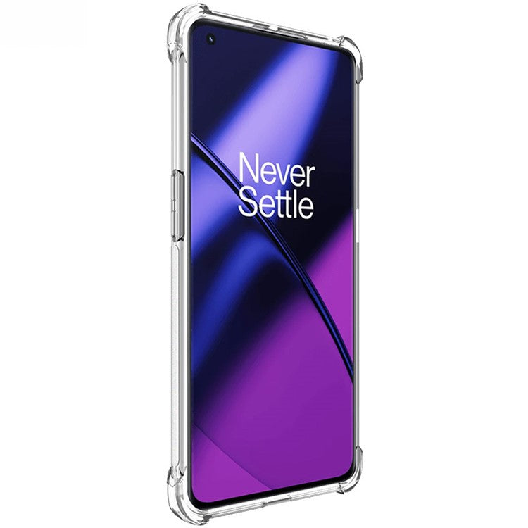 IMAK For OnePlus 11 5G Protective Phone Case Four Corner Airbag Soft TPU Anti-scratch Mobile Phone Back Cover - Transparent