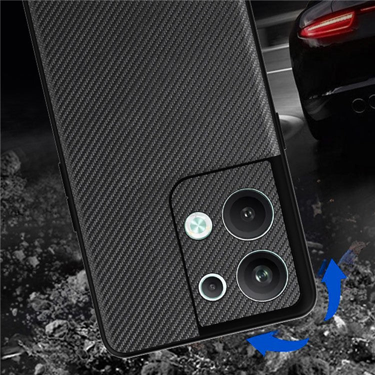 VILI TC Series for Oppo Reno9 Pro 5G Shockproof Protective Phone Back Cover Textured Leather Coated TPU Smartphone Case