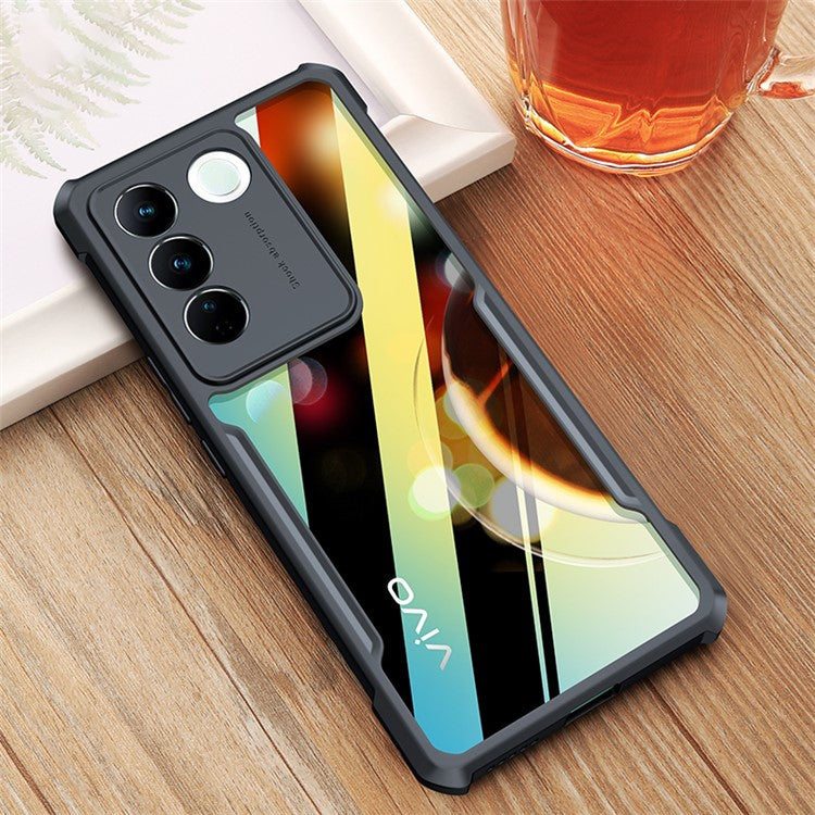 XUNDD For vivo S16 Transparent Phone Case Acrylic+TPU Protective Mobile Phone Back Cover - Laser Texture