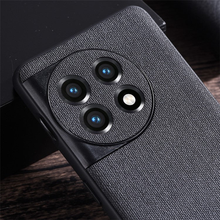 For OnePlus 11 5G Cloth Texture Phone Cover Anti-scratch TPU Protective Case - Grey