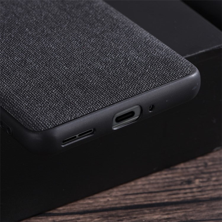 For OnePlus 11 5G Cloth Texture Phone Cover Anti-scratch TPU Protective Case - Grey