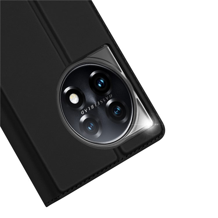 DUX DUCIS Skin Pro Series Shockproof Phone Case for OnePlus 11 5G, PU Leather Cell Phone Cover with Card Holder Stand - Black