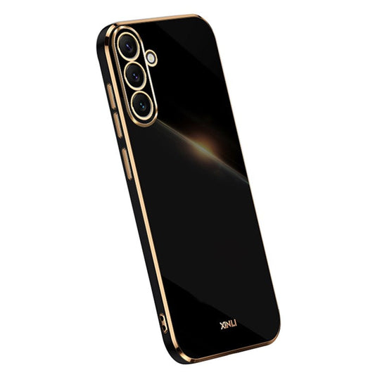 XINLI Protective Back Cover for Samsung Galaxy A54 5G, Electroplating TPU Scratch-resistant Phone Case - Black