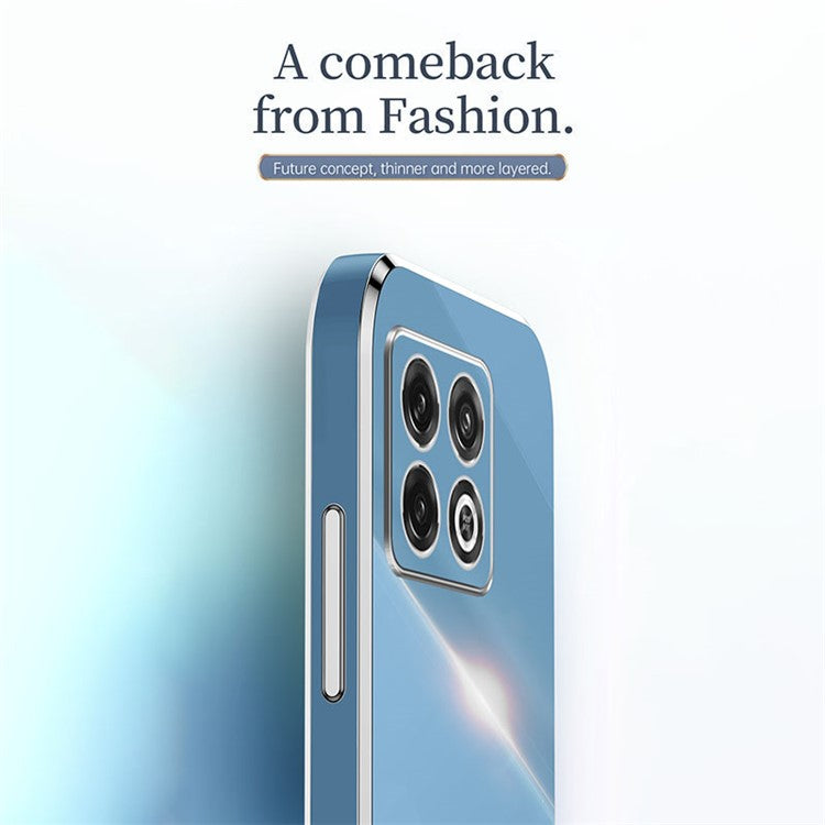 XINLI for OnePlus 10T 5G / Ace Pro 5G Anti-scratch TPU Phone Case, Electroplating Full Camera Lens Protection Cover - Blue
