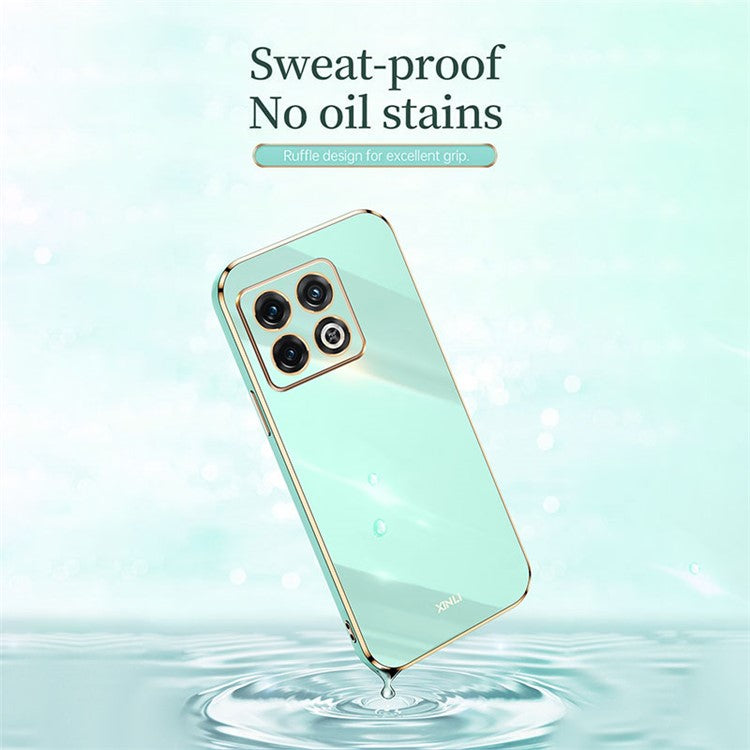 XINLI for OnePlus 10T 5G / Ace Pro 5G Anti-scratch TPU Phone Case, Electroplating Full Camera Lens Protection Cover - Blue