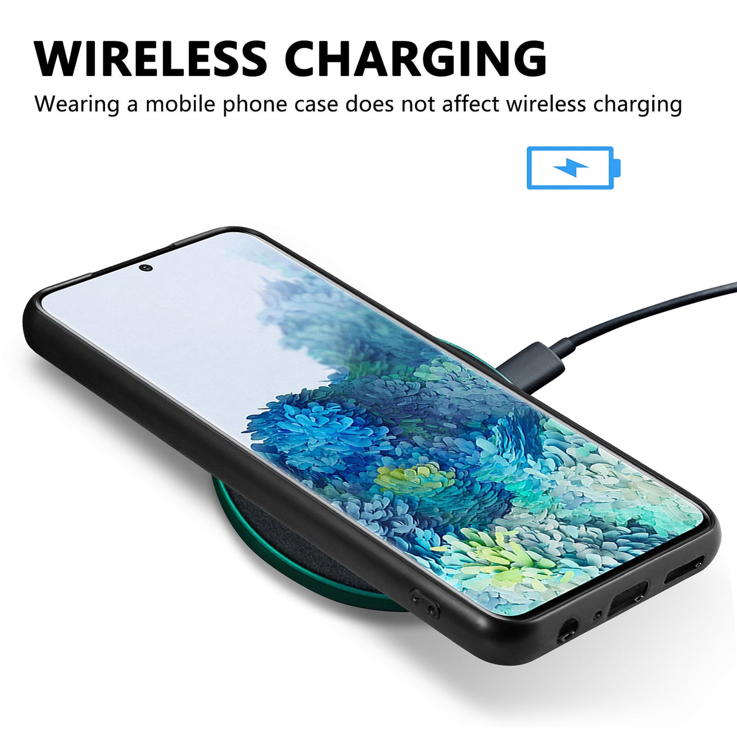 For Samsung Galaxy S20 Plus 5G / 4G Camouflage Pattern Leather Coated PC+TPU Case Protective Phone Cover - Blue