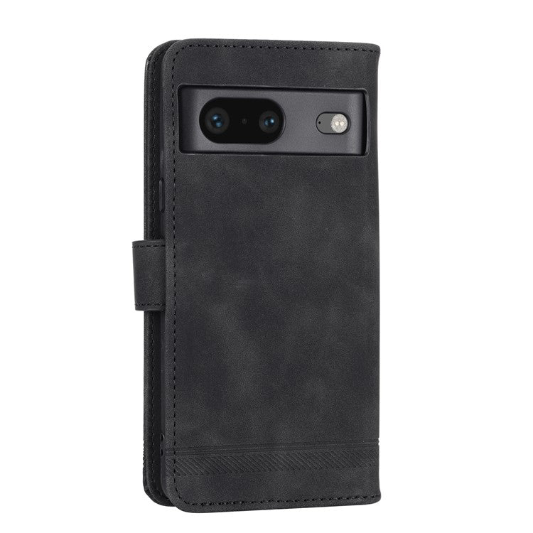 DIERFENG for Google Pixel 7 5G Shockproof Phone Case DF-03 Flip Leather Cell Phone Cover Stand Wallet - Black