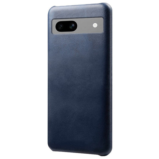 Protective Phone Cover for Google Pixel 7a, PU Leather Coated PC Calf Textured Shockproof Slim Mobile Phone Case - Blue