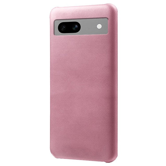 Protective Phone Cover for Google Pixel 7a, PU Leather Coated PC Calf Textured Shockproof Slim Mobile Phone Case - Rose Gold