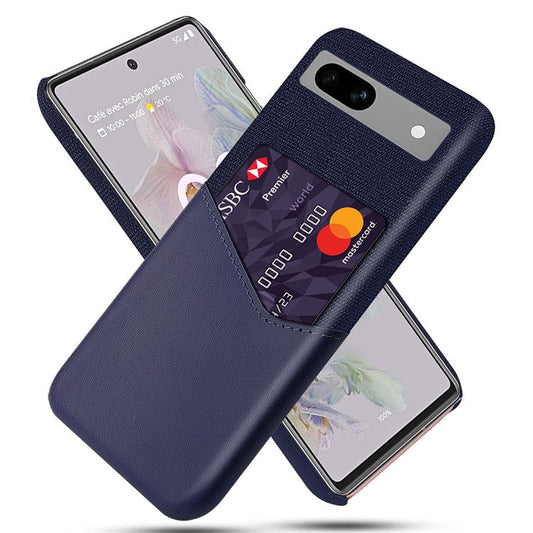 Anti-fall Phone Cover Card Holder For Google Pixel 7a, Cloth Texture Slim Protective Mobile Phone Case - Blue