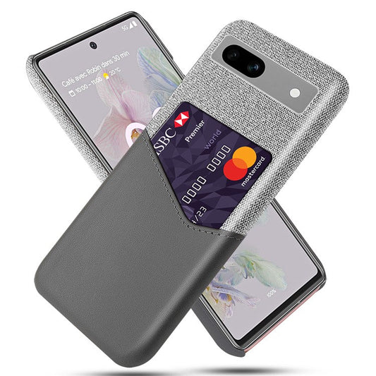 Anti-fall Phone Cover Card Holder For Google Pixel 7a, Cloth Texture Slim Protective Mobile Phone Case - Grey