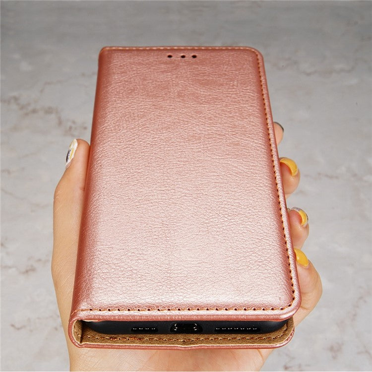 Magnetic Phone Case For OnePlus 11 5G, PU Leather Protective Anti-scratch Cell Phone Cover with Wallet Stand - Rose Gold