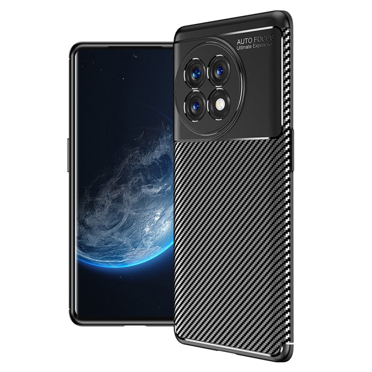 For OnePlus Ace 2 5G / 11R 5G Shockproof Phone Case Anti-Scratch Carbon Fiber Texture Soft TPU Phone Cover