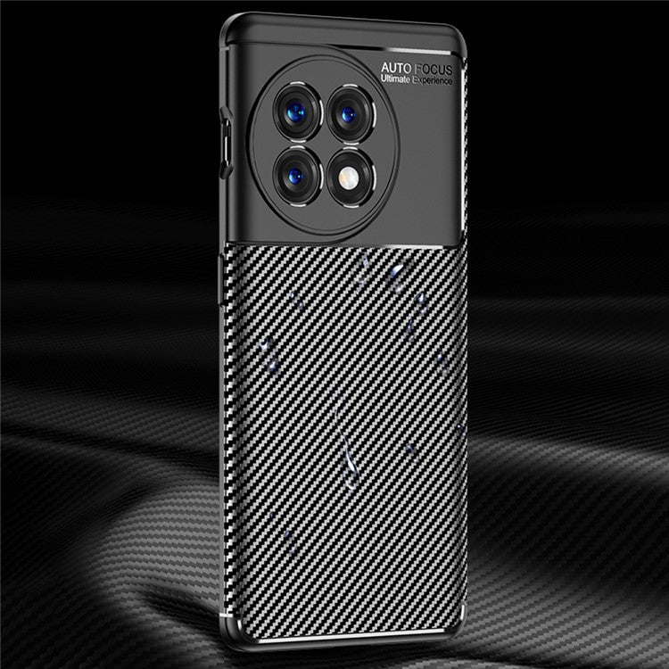 For OnePlus Ace 2 5G / 11R 5G Shockproof Phone Case Anti-Scratch Carbon Fiber Texture Soft TPU Phone Cover