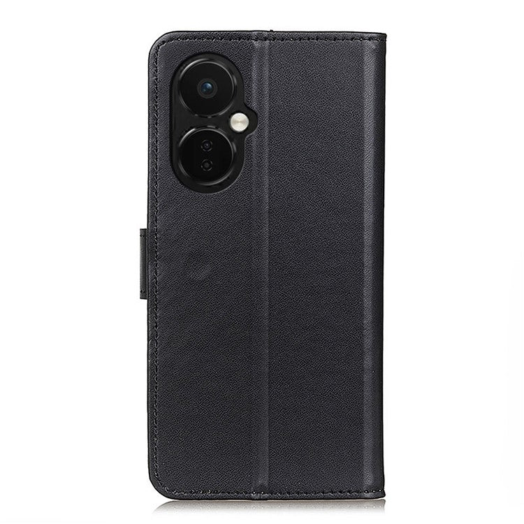 For OnePlus Nord CE 3 Lite 5G / Nord N30 5G PU Leather Phone Case Soft Touch Flip Folio Stand Wallet Phone Cover - Black