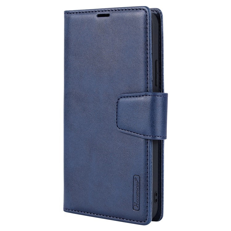 HANMAN Miro2 Series Detachable Wallet Case for Samsung Galaxy S23 PU Leather Removable Inner Magnetic TPU Shell Stand Phone Cover - Blue