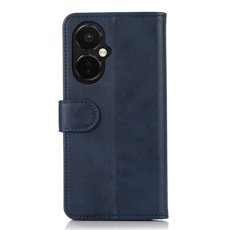 For OnePlus Nord CE 3 Lite 5G / Nord N30 5G Cowhide Texture Phone Stand Case Anti-drop PU Leather Wallet Phone Cover - Blue