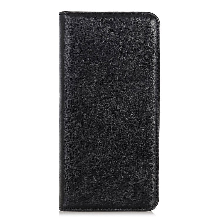 For OnePlus Nord CE 3 Lite 5G / Nord N30 5G Cell Phone Stand Cover Crazy Horse Texture PU Leather Wallet Case - Black