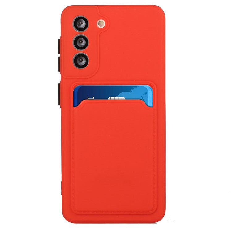For Samsung Galaxy S23+ Mobile Phone Case Soft TPU Drop-proof Cover with Card Slot - Red