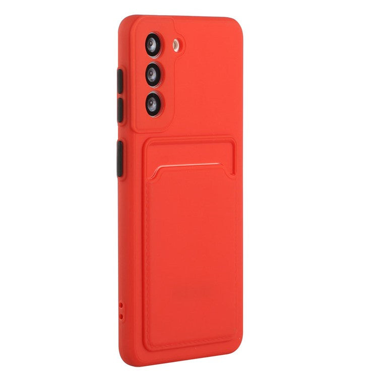 For Samsung Galaxy S23+ Mobile Phone Case Soft TPU Drop-proof Cover with Card Slot - Red