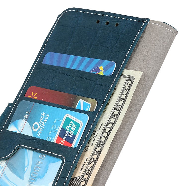 Mobile Phone Case For OnePlus 11 5G , Flip Leather Wallet Stand Crocodile Texture Anti-fall Protective Phone Cover - Blackish Green