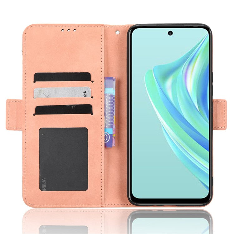 For Infinix Hot 20 Play 4G PU Leather Phone Cover Multiple Card Slots Stand Wallet Protective Phone Case - Pink