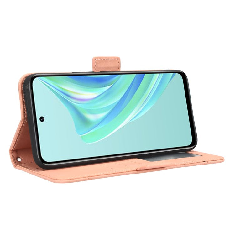 For Infinix Hot 20 Play 4G PU Leather Phone Cover Multiple Card Slots Stand Wallet Protective Phone Case - Pink