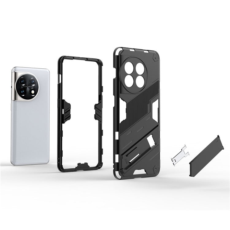 Phone Case for OnePlus 11 5G Kickstand TPU + PC Protective Cell Phone Cover - Rose