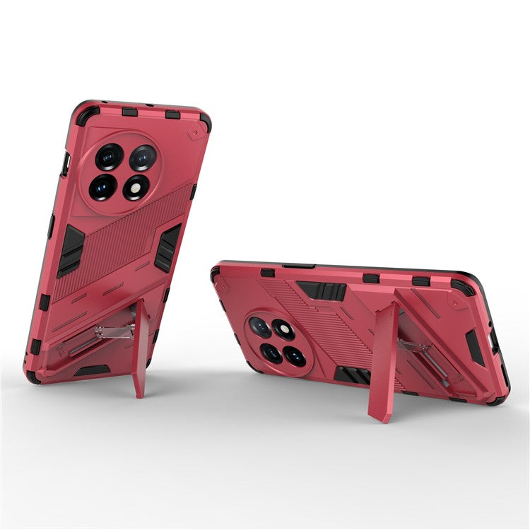 Phone Case for OnePlus 11 5G Kickstand TPU + PC Protective Cell Phone Cover - Rose