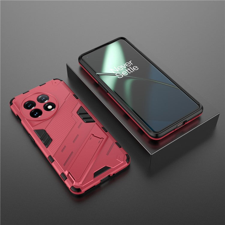 Phone Case for OnePlus 11 5G Kickstand TPU + PC Protective Cell Phone Cover - Rose