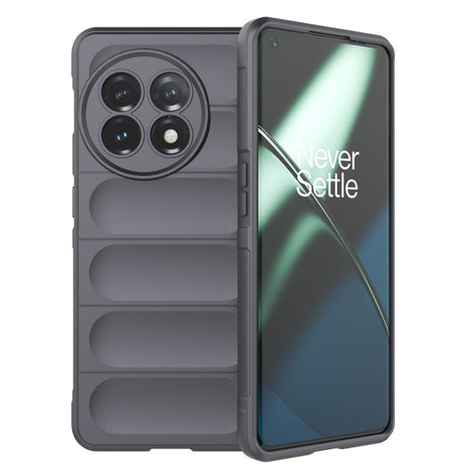 For OnePlus 11 5G Anti-scratch TPU Phone Case Rugged Back Protective Cell Phone Cover - Dark Grey