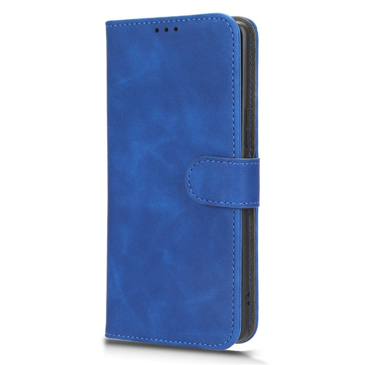 For Honor X40 5G / X9a 5G / Magic5 Lite 5G Full Protection Mobile Phone Case Skin-touch Stand Flip Leather Wallet Phone Cover - Blue