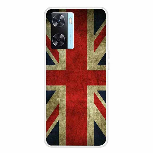Phone TPU Case for Oppo A57s 4G / A77 4G / A57 4G Pattern Printing Anti-scratch Mobile Phone Cover - UK Flag