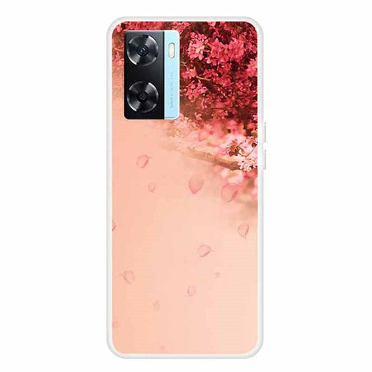Phone TPU Case for Oppo A57s 4G / A77 4G / A57 4G Pattern Printing Anti-scratch Mobile Phone Cover - Sakura